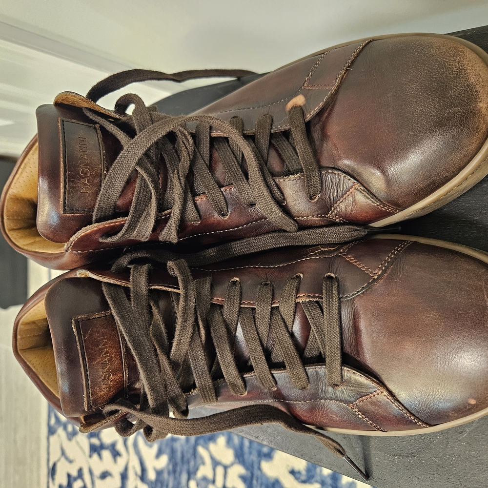 Men's Brown Leather Shoes - Picture 3 of 9